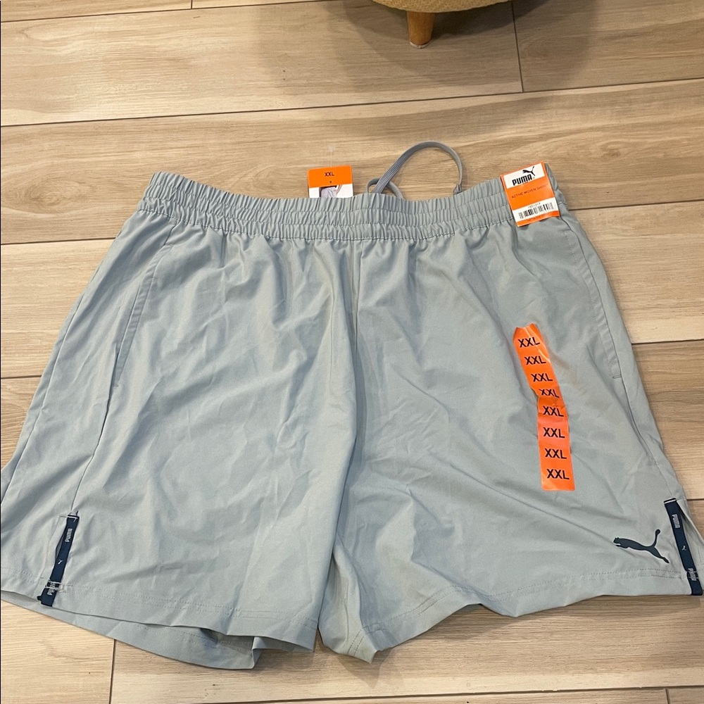 Puma Men's Light Gray Athletic Shorts